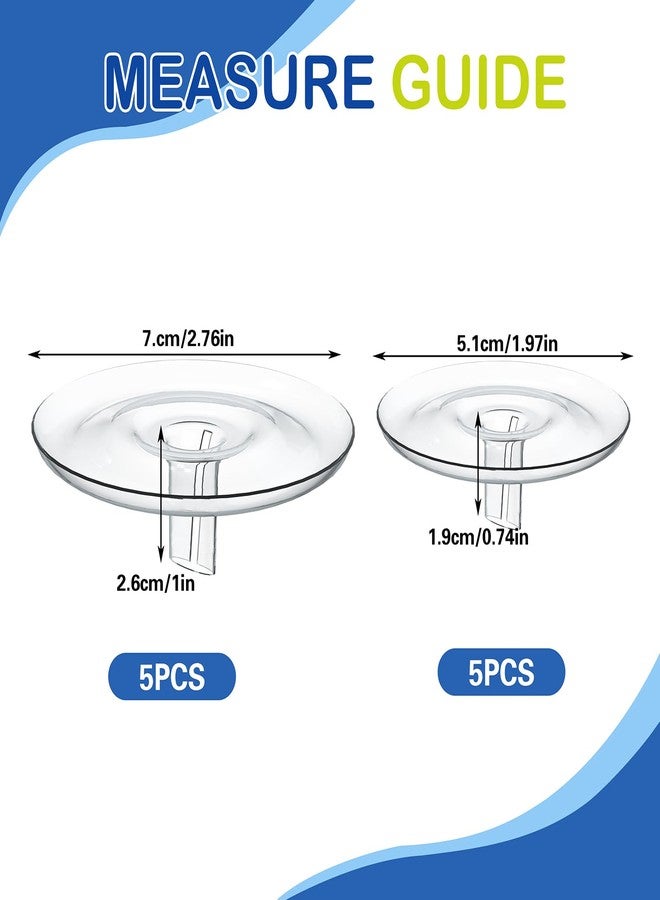 SnowTing 10 PCS Mini Floating Aquarium Plant Holder, Clear Plastic Round Simple Style Fish Tank Fixing Ring for Small & Single Flower Water Plants (OD 2.76'' and 2'') - Image 2